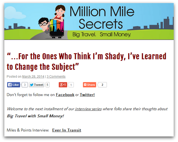 million miles secrets